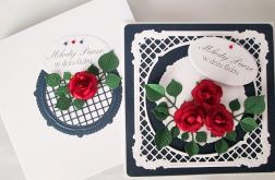 Kartka MŁODEJ PARZE z czerwonym różami