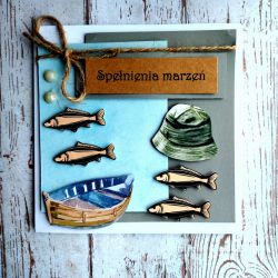 Kartka dla Wędkarza Rybaka ryby 