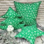 Poduszka gwiazdka zielona - 