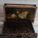 Szkatułka z wysuwanym wnętrzem  - Handmade góra i dno szkatułki