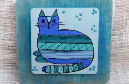 Obrazek na drewnie - Striped Cat