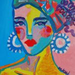 obraz olejny portret kobiety w turbanie - 