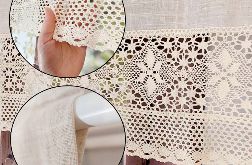 Zazdrostka firanka boho do kuchni zazdrostki z szeroką koronką 100/45cm