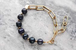 Bransoletka z czarnych pereł