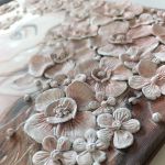 „Kobieta w kwiatach 2 ” - Obraz strukturalny - 40 × 40 cm - obraz kobiety