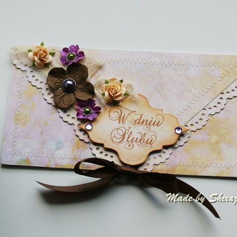 Kopertówka z okazji ślubu-'wrzosowa łąka'