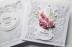 Kartka PAMIĄTKA CHRZTU w bieli #1 /2