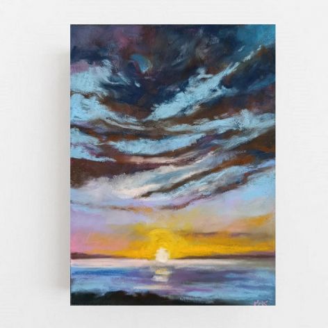 Pejzaż 2-praca pastelami suchymi 