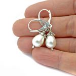 Kolczyki - białe perły - 