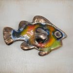 Ryba ceramiczna w ramie - dekor ceramiczny