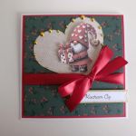 Kartka na Walentynki skrzat z sercem - Kartka na Walentynki skrzat z sercem