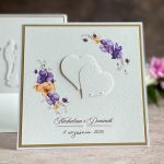 Kartka ślubna z pudełkiem i kopertą, WA 63A - Kartka ślubna z pudełkiem i kopertą