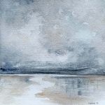 Pejzaż 78-akwarela formatu 20/20 cm  - 