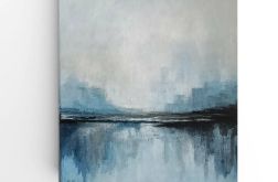 Błękitny pejzaż-obraz akrylowy formatu 40/30 cm