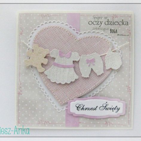 Kartka na Chrzest dla dziewczynki 1