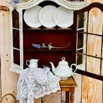 Wisząca witryna shabby chic, styl prowansalski, oszklona - 