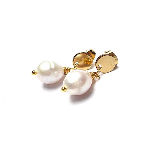 Pearls /white/ perły naturalne vol. 2 - kolczyki