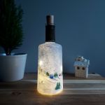 Butelka ręcznie malowana LED - butelka led 4