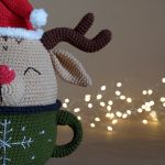 Ozdoba Jeleń w kubku, Dekoracja świąteczna, Maskotka na prezent - 