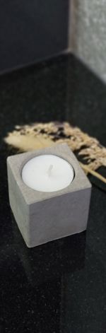 Świecznik na tealight z betonu MR handmade kwadrat