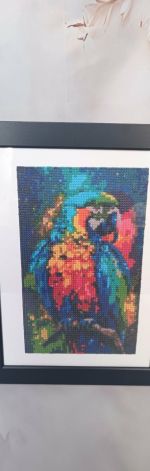 Obrazek diamentowy 20x30cm PAPUGA