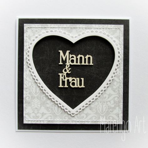 Mann&Frau - czarno-biała kartka ślubna