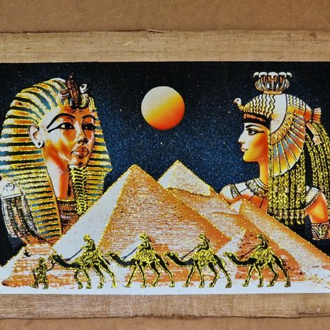 Papirus, Tutanchamon i Kleopatra, 60x40 cm, obraz, Oryginalny 100%, Egipt, papier papirusowy 34