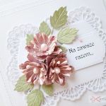 Kartka NA ZAWSZE RAZEM z różowymi kwiatami - Ażurowa Pamiątka Ślubu z kwiatami