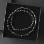 Naszyjnik męski lawa turmalin jaspis ltj55 - 