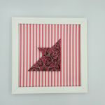 Obrazek origami różow Lis Baby Shower - Wiszący