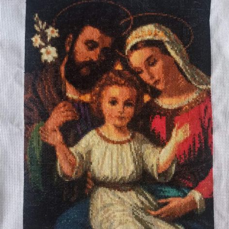 Święta Rodzina, kanwa do oprawienia