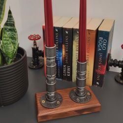 Świecznik Loftowy 2-ramienny F002_1-W2 Loft