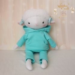 Owieczka Luna przytulanka w miętowym dresiku