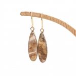 KOLCZYKI Z AGATEM W ZŁOCIE - AURA - 