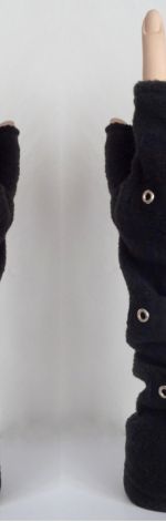 Rękawiczki mitenki czarne