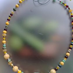 Naszyjnik Korale Boho Bryłka Howlitu