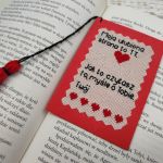 REZERWACJA - Personalizowana haftowana zakładka do książki dla niej. - 