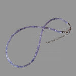 Subtelny naszyjnik z Tanzanitu  - Naszyjnik z drogocennego Tanzanitu