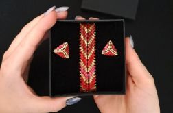 Zestaw Biżuterii "Red Chevron"
