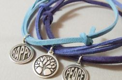 LIFE HAPPY PEACE blue