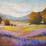 Lawendowe pole-praca formatu 18/24 cm  - 