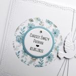 Subtelna kartka na Chrzest z gołębicą  - Minimalistyczna kartka na Chrzest