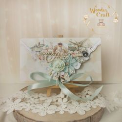 Kartka ślubna kopertówka "Bon Voyage2" GOTOWA