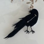 Broszka Sroka, biżuteria artystyczna - Widok z tyłu