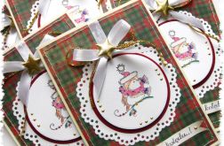 Kartka świąteczna z ptaszkiem