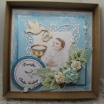 Kartka na chrzest dla chłopca w pudełku 02 - 