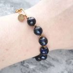 Bransoletka z czarnych pereł - 