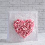 Ślubne kwiatowe serce - róż - Kartka bok