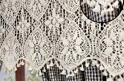 Zazdrostka Firanka Boho do Kuchni elegancka koronkowa dziergana 120/40 cm
