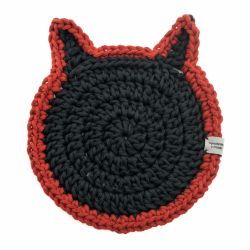 Podkładka pod talerz kot czarno czerwony